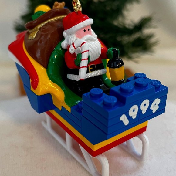 Santa LEGO Sleigh Hallmark Ornament - Picture 1 of 7